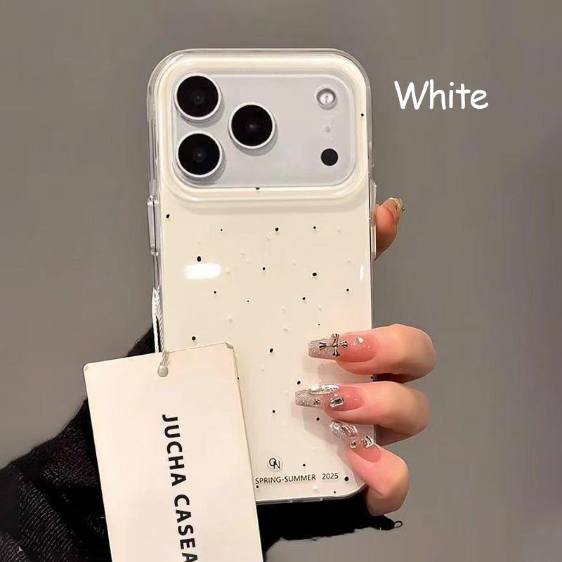 iPhone17ケース かわいい ドット 夏 スマート iPhoneケース ソフト 軽量 シンプル ...