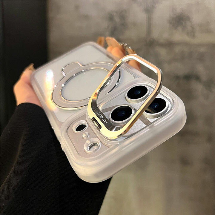 ダブルスタンド iPhone17ケース シンプル マグセーフ リング付き アイフォンケース...