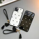 iPhone16Pro ケース ストラップ付き iPhone13ケース iPhone15ケース アイフォン15ケース アイフォン13ケース スマホケース iPhoneケース 韓国 学生 ブラック ホワイト 白 黒 ハードケース ガラス 光沢 ミラー おしゃれ 可愛い
