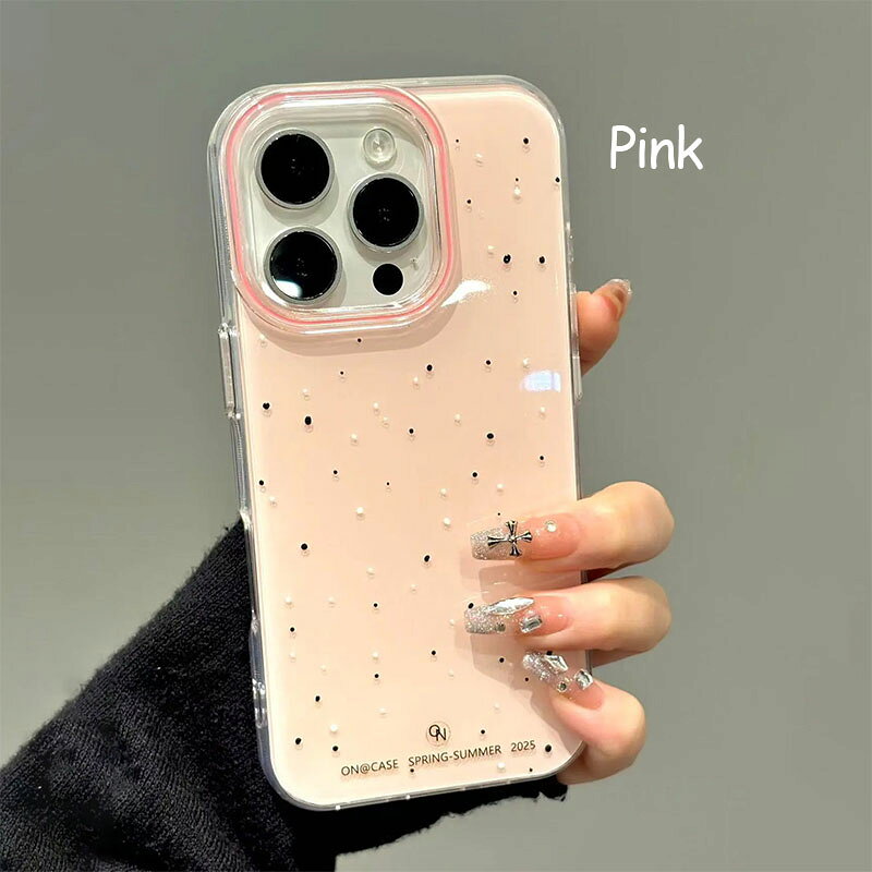 iPhone17ケース かわいい ドット 夏 スマート iPhoneケース ソフト 軽量 シンプル ...