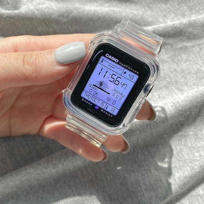 アップルウォッチ ベルト AppleWatch バンド レディース おしゃれ かわいい メンズ 男性 女性 腕 時計 ベルト 替えベルト 時計バンド ストラップ バンド チェーン Apple Watch Seriesクリア 透明ベルト ストラップ バンド SE 6 5 4 3 2 1