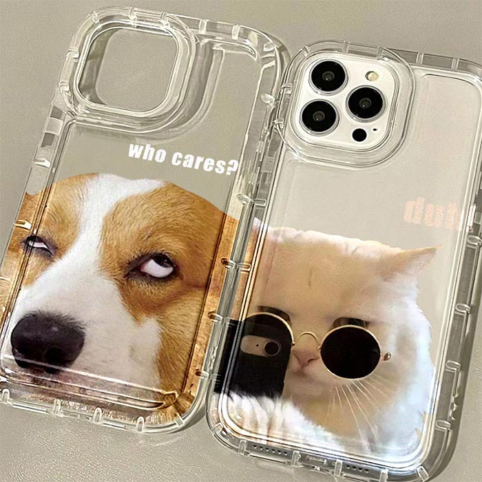 即完売！iPhone15ケース iphone14ケース iphoneカバー スマホケース 透明 クリア 絵 アニマルズ アニマル 動物 犬 猫 iphone14 iphone1..