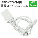 【限定クーポン配布中】LEDイルミネーション 電源 コントローラー ロープライト用 10mm2芯タイプ 防水仕様 LED コントローラー ハロウィン イルミネーション クリスマス 電飾 飾り クリスマスツリー