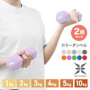 【限定クーポン配布中】ダンベル 1kg 2kg 3kg 4kg 5kg 10kg 2個セット カラーダンベル 女性 男性 コンパクト おしゃれ かわいい カラフルダンベル フィットネス シェイプアップ ダイエット スポーツ 筋トレ 二の腕 引き締め 筋力アップ