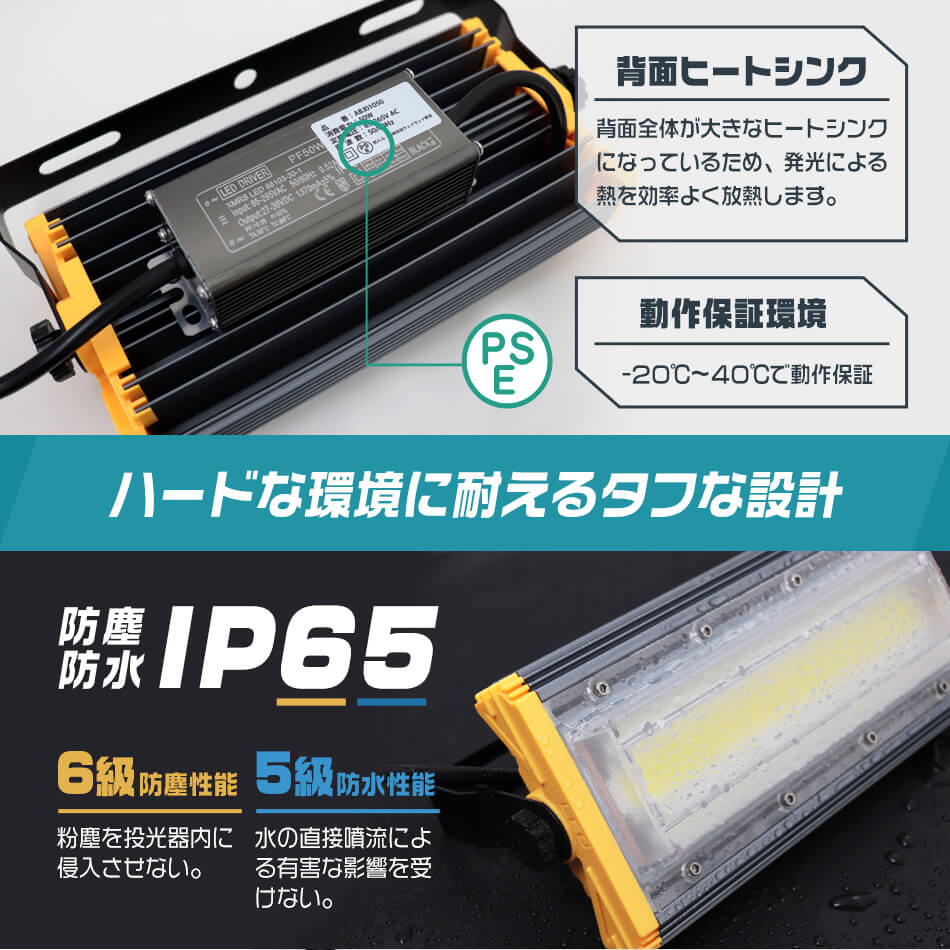 【2個セット】LED投光器 100W 薄型 COBチップ搭載 LED 投光器 昼光色 ledライト 作業灯 ワークライト サーチライト 8000LM 壁掛け照明 3mコード付 IP65 看板灯 集魚灯 駐車場灯 省エネ 屋内 照明 船舶 屋外 PSE 1年保証