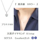 ダイヤモンド ネックレス 鑑定付 一粒 プラチナ 0.1カラット Dカラー H＆Cダイヤモンド使用 SIクラス Excellentカット レディース 専用スコープ付 一粒 プラチナ900 ギフト 人気 送料無料 ダイヤネックレス 最高級カラー プレゼント おすすめ 即日発送 数量限定