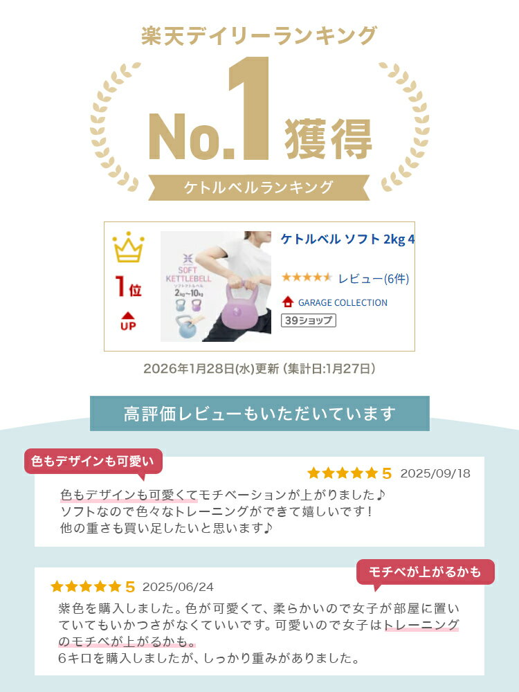 【最大1,000円OFFクーポン】楽天1位 ケトルベル ソフト 2kg 4kg 6kg 8kg 10kg ダン...