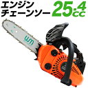 【クーポン最大400円OFF】チェーンソー エンジン チェンソー エンジンチェンソー 10インチ（25cm） 排気量：25.4cc ガソリン 枝木 剪定 丸太 伐採 薪割り 切断工具 ガイドバー＆ソーチェン付き 送料無料