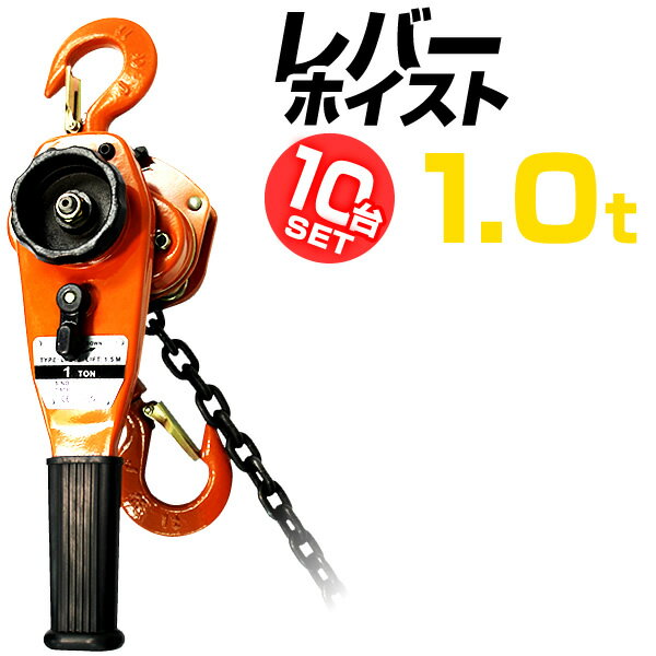 【送料無料】【4時間限定10%OFFクーポン】【10台セット】レバーホイスト 1.0ton チェーンホイスト チェーンブロック 手動式 荷締機 ［荷締め 荷締め機 チェンブロック レバー ホイスト ジャッキ チェーン ガッチャ］