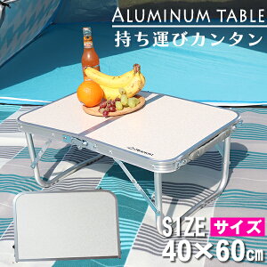 レジャーテーブル 折りたたみ テーブル 幅 60cm 軽量 アルミ製 アウトドア 折りたたみ テーブル アウトドア テーブル キャンプ テーブル ローテーブル ピクニックテーブル アウトドアテーブル 運動会 お花見 キャンプ BBQ 送料無料 R10P
