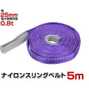 【本日限定クーポンで5%OFF】スリングベルト 5m 幅25mm 使用荷重800kg 玉掛け ナイロンスリング 0.8t 高品質 ベルトスリング ナイロンスリン...