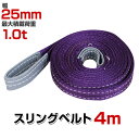 【期間限定クーポン配布中】スリングベルト 4m 幅25mm 使用荷重1000kg 玉掛け ナイロンスリング 1t 高品質 ベルトスリング ナイロンスリングベルト 繊維ベルト 吊ベルト 荷吊りベルト ロープ 牽引 クレーンロープ クレーンベルト 運搬 送料無料