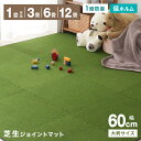 【本日限定クーポンで最大10%OFF】1級防音 芝生 ジョイントマット 大判 60cm 3畳 6畳 12畳 サイドパーツ付 プレイマット 人工芝 サッカー ゴルフ練習 アウトドア ジョイント マット 芝 室内 芝マット カーペット キッズマット フロアマット キッズ マット 床暖房対応