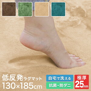 【クーポン配布中】【抗菌 防ダニ】極厚25mm ラグ ラグマット 北欧 低反発ラグ 滑り止め 130×185cm 1.5畳 防音マット ホットカーペット対応 マット ラグ 厚手 カーペット シャギーラグ モダン 低反発 おしゃれ 冬用 夏用 新生活 送料無料