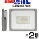 【4/30限定 5 OFFクーポン】【2個セット】LED 投光器 100W LED投光器 昼光色 電球色 IP65 広角120度 ledライト LED投光機 看板灯 集魚灯 作業灯 舞台照明 屋内 屋外 照明 ポータブル投光器 防水加工 ACコード付 送料無料