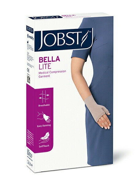 【弾性スリーブ】テルモ ジョブスト ベラ ライト グローブ 指先なし S〜L 1本入