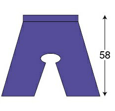 検査衣(パンツ)　IP-130　100枚入　丈58cm