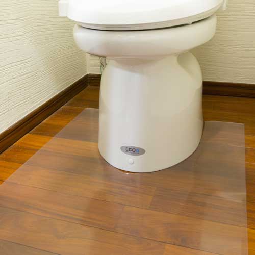 アキレス トイレ用足元透明マット トイレマット 60×60cm