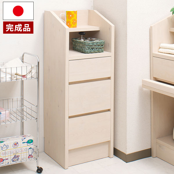 カウンター下収納 完成品 チェスト 幅32.5cm 5段 引き出し 3杯 日本製 ナチュラル 木目柄 おしゃれ シ..