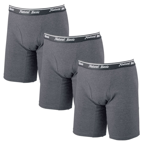 ＜サイズ表＞ 単位cm サイズ 適応ウエストサイズ M 76〜84 L 84〜94 LL 94〜104 製品仕様 カラー 杢グレーの同サイズ3枚組 素材 本体/綿100％ ゴム部/ポリエステル100％ 仕様 前開き、最大保水量/約50cc ※失禁トランクスの吸水量は、吸水部分の無加圧状態での試験結果です。使用条件によっては吸水量未満でも漏れ出すことがございます。あらかじめご了承ください。 洗濯 洗濯機可(ネット使用) 生産国 中国こだわり機能で軽い尿モレをしっかり吸収！ 紳士 軽失禁トランクス 3枚組 5層構造の安心パッドで約50ccまで対応 快適なフィット感！肌に優しい綿100％の素材を使用した、ボクサータイプの軽失禁トランクス3枚組。安心の5層構造で軽い尿モレをしっかり吸収、更に両サイドのパッドで横モレを防止します。見た目は軽失禁用とはわかりにくいお洒落なボクサータイプなので、旅行や外出、スポーツ等にも気軽にご着用いただけます。 カラーバリエーション セット内容