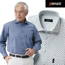 Pierucci 綿100％千鳥柄長袖シャツ 同サイズ2色組 ピエルッチ 通年 40代 50代 60代 GV-041-SAI その1