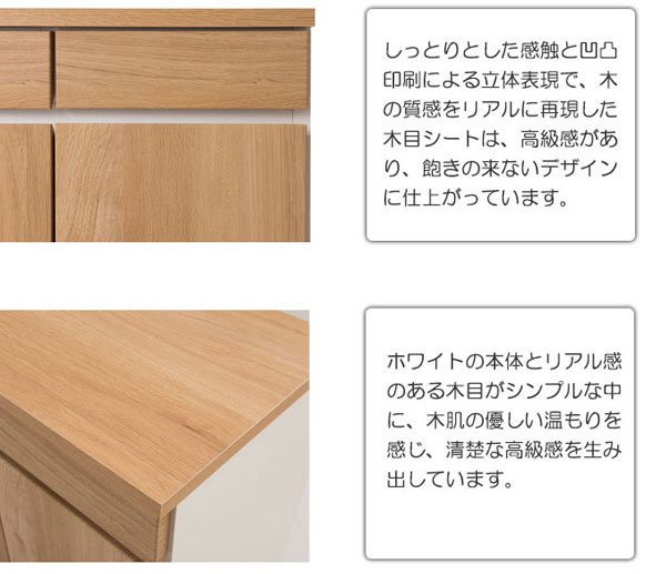 キャビネット 幅119cm カリフォルニアテイスト 日本製 完成品 GYM 薄型シンプル収...