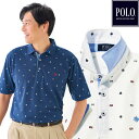 POLO BCS ポロ・ビーシーエス 総柄マリンポロシャツ 半袖 メンズ 春夏 40代 50代 60代 958044