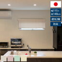横長窓用遮光2級防炎ロールスクリーン 幅115cm 高さ140cm 住宅サッシ標準規格寸法 窓目隠し 節電対策 日本製