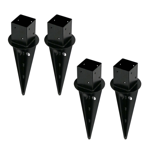 埋め込み用ウッドポール固定金具 土中用支柱固定金具4個セット S-UB4514-4P