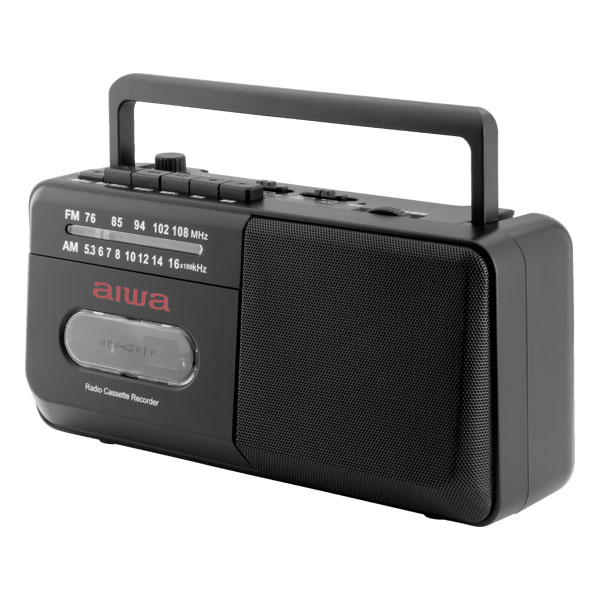 ポータブルカセットプレーヤー ラジオ機能付き 軽量・コンパクト ブラック色 HIDISC MP3変換/ラジオ機能付きカセットプレイヤー HD-RCMP3HPBK