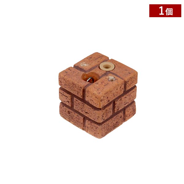 レンガ調多機能ブロック ウェイト 5kg 1個 紐固定 直径13mmの穴 穴の大きさ調整アタッチメント WE130-1P