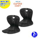 カーブルチェア コンフィー 黒 2個セット 姿勢サポートチェア 姿勢サポート 姿勢が良くなる椅子 腰が痛くならない 姿勢 に 改善 する 姿勢矯正 椅子 背筋が...