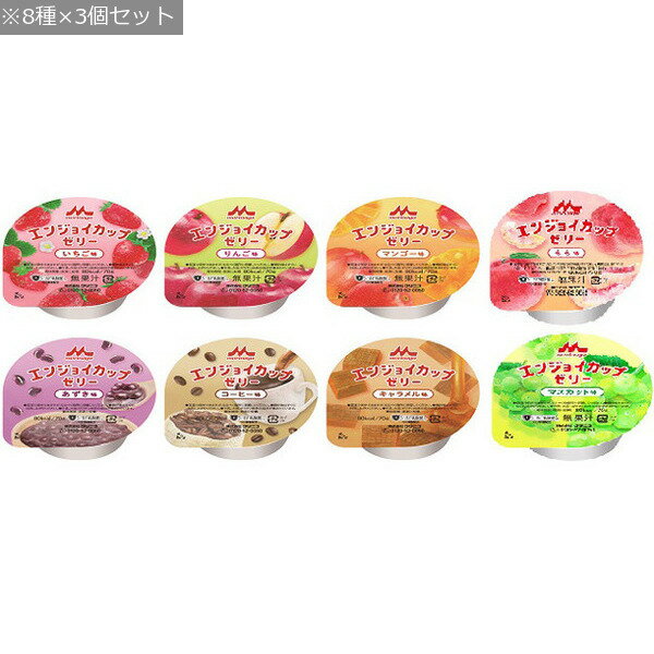 【森永乳業】【クリニコ】エンジョイカップゼリー いろどりセット 70g×（8種×3個） / 0655419【定番在庫】即日 翌日配送可【介護用品】福祉/介護用品/介護食/ゼリー/デザート/スイーツ/アソート/セット【通販】