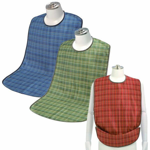 【竹虎 ヒューマンケア】ソフラピレンエプロン チェック 2WAYタイプ / 102280・102281・102282【定番在庫】即日・翌日配送可【介護用品】福祉...