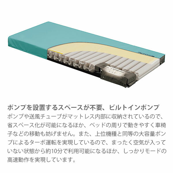 【パラマウントベッド】エアマットレス　ここちあ利楽　防水（清拭）タイプ　レギュラー　幅83cm / KE-973S【メーカー直送】※返品・交換不可※代引不可※【介護用品】床ずれ防止用具/ 圧切替型マットレス/ビルトインポンプ【通販】