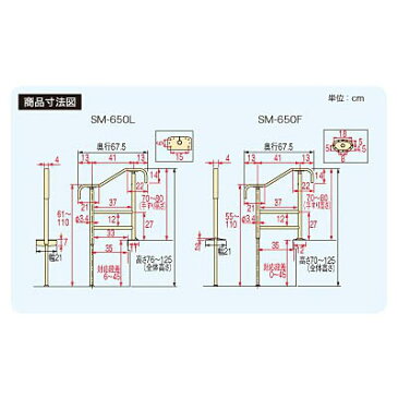 【安寿アロン化成】上がりかまち用手すり SM-650F / 531-058【定番在庫】即日・翌日配送可【介護用品】住宅建材/リフォーム資材/バリアフリー/DIY/介護用住宅改修/屋内/段差解消/玄関/勝手口/昇降【通販】