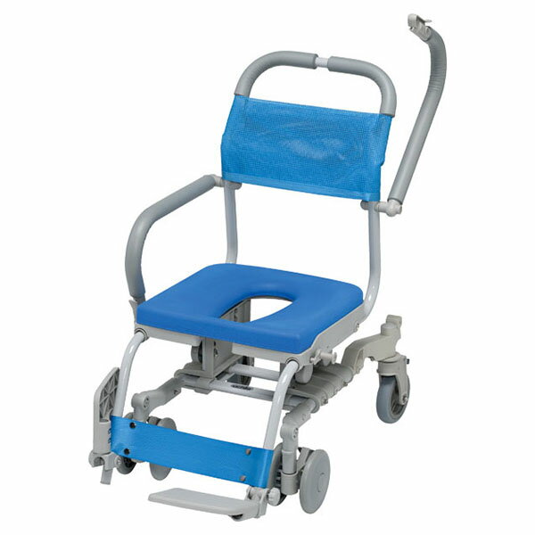 【ウチヱ】シャワーラク4輪自在　O型シート / SWR-130 ※送料実費【メーカー直送】※返品・交換不可※代引不可※【介護用品】お風呂/シャワーキャリー/入浴用車イス/椅子【通販】