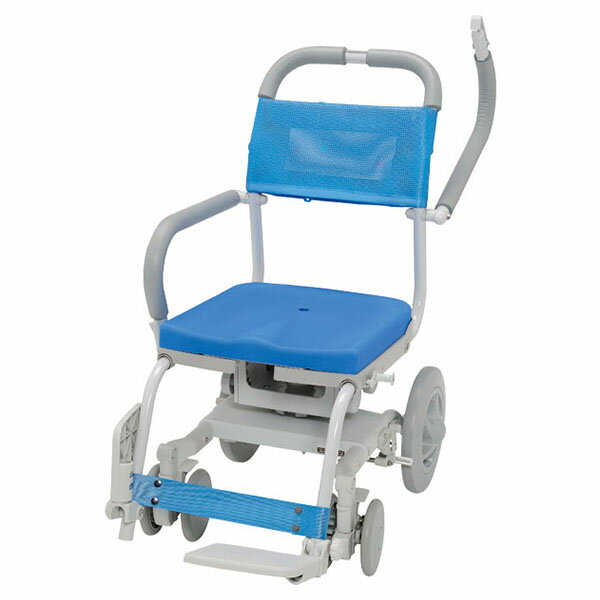 【ウチヱ】くるくるチェアD　穴無しシート / KRU-173 ※送料実費※在庫限り【メーカー直送】※返品・交換不可※代引不可※【介護用品】お風呂/シャワーキャリー/入浴用車イス/椅子【通販】