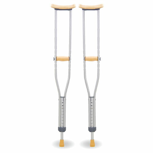 【テツコーポレーション】アルミ製松葉杖（2本セット） / T-2913（Sサイズ）・T-2923（Mサイズ）・T-2933（Lサイズ） =非課税=【メーカー直送】※返品・交換不可※代引不可※【介護用品】松葉杖/クラッチ【通販】