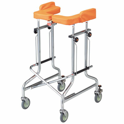 【星光医療器製作所】折りたたみ歩行器　アルコー1G-T型（抵抗器付） / 100491 =非課税=【メーカー直送】※返品・交換不可※代引不可※【介護用品】肘ずれ落ち防止パッド付き/速度調整可能/腕/上肢の筋力が低下している方に【通販】