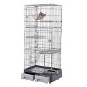 【先着300〜1000OFFクーポン】猫 ケージ 猫用ケージ キャットケージ トイレ付 ハンモック付 収納型 キャットケージ ネコケージ 大型 頑丈 多段 3段...