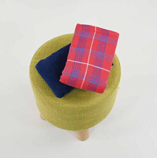 コーデ GauzeCheck（check＆color）フェイスタオル2枚セット （レッド・ネイビー）コーディネート 毎日..