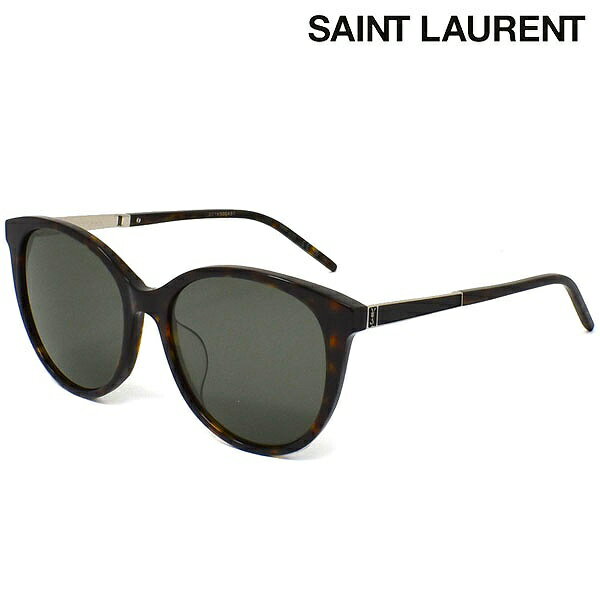 SAINT LAURENT サンローラン サングラス メンズ レディース アジアンフィット SLM82F-002 バナナ べっ甲 べっこう グレー サンローランサングラス 人気 高級 ブランド サン ローラン おしゃれ お洒落 おすすめ 男性 女性 誕生日 ギフト プレゼント