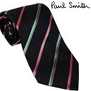 PAUL SMITH ポールスミス ネクタイ シルク 100% M1A-0TIE-JT281-79 BLACK ブラック 黒 ストライプ 柄 ポール・スミス 人気 ブランド ポールスミスネクタイ ポール・スミスネクタイ おしゃれ おすすめ 就職祝い 男性 父の日 ギフト 誕生日 プレゼント