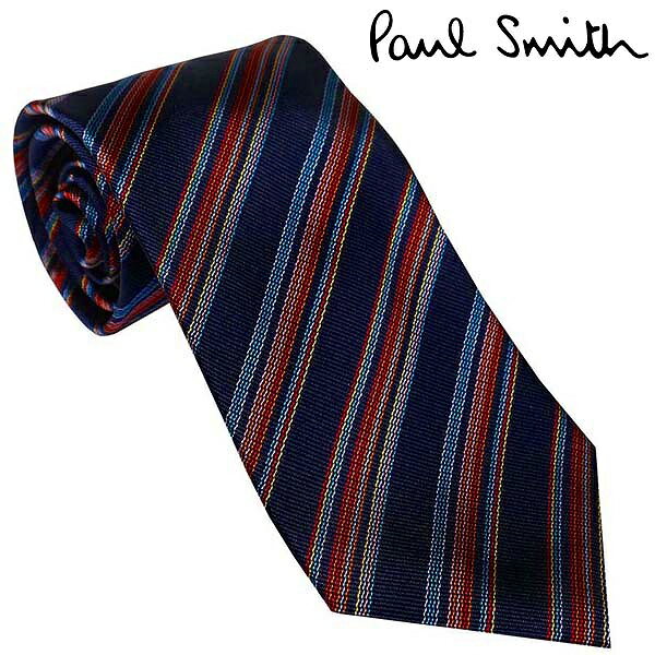 PAUL SMITH ポールスミス ネクタイ シルク 100% M1A-0TIE-J41190-47 ネイビー 紺色 系 ストライプ ポール・スミス 人気 ブランド ポールスミスネクタイ ポール・スミスネクタイ おしゃれ おすすめ 就職祝い 男性 父の日 ギフト 誕生日 プレゼント
