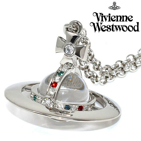 Vivienne Westwood ヴィヴィアン ウエストウッド ネックレス レディース ブランド オーブ シルバー 大きい モチーフ 62020032-S001 人気 ヴィヴィアンネックレス かわいい ビビアン 可愛い お洒落 女性 誕生日 ギフト クリスマス プレゼント