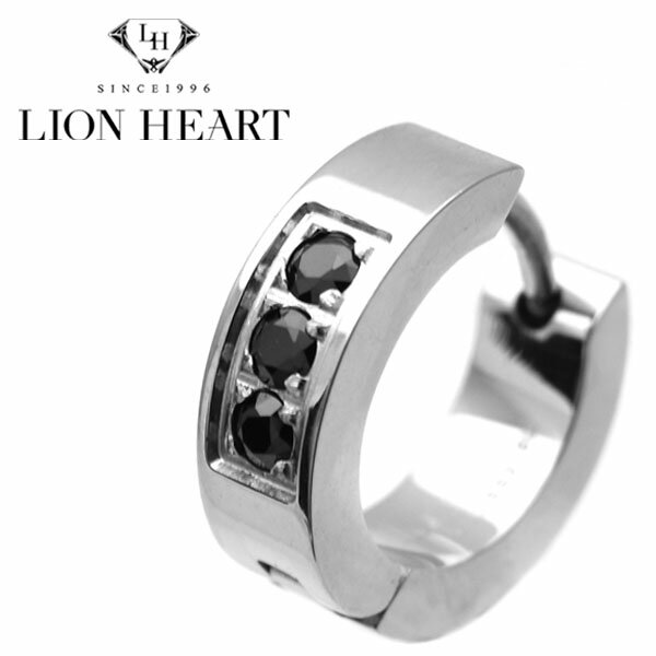 [ライオンハート] LION HEART シルバー フープ ピアス メンズ 片耳用