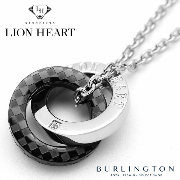 ライオンハート シルバーアクセサリー メンズ ライオンハート ネックレス メンズ リング ダブル ブランド LION HEART ペンダント 04N135SM シルバー ブラック 黒 チェッカー柄 人気 ブランド ライオンハートネックレス おしゃれ 男性用 カップル 記念 誕生日 おすすめ ギフト 10代 20代 30代 クリスマス プレゼント