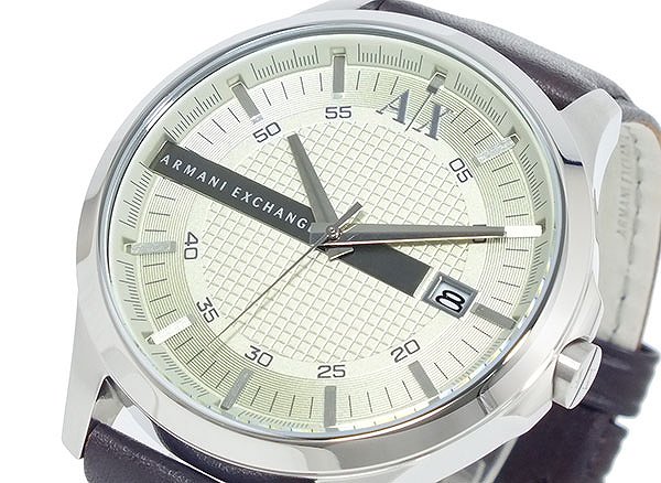 アルマーニ エクスチェンジ ARMANI EXCHANGE 腕時計 AX2100 シルバー × ブラウン 5気圧 防水 日付カレンダー 革ベルト レザー 人気 ブランド アルマーニエクスチェンジ アルマーニ時計 おすすめ ウォッチ 激安 セール sale 男性 ギフト プレゼント