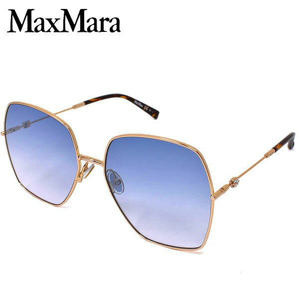 MAX MARA マックスマーラ サングラス レディース メンズ ゴールド ブルーグラデーション GLEAM-II-59-000-DG 人気 ブランド マックスマーラサングラス MAXMARA マックス マーラ お洒落 おしゃれ おすすめ 男性 女性 誕生日 ギフト プレゼント